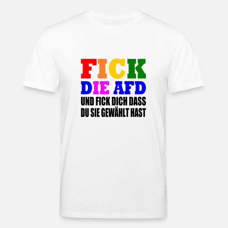 Fck afd - fick die afd - Stanley/Stella Unisex Bio-T-Shirt CREATOR  - Weiß