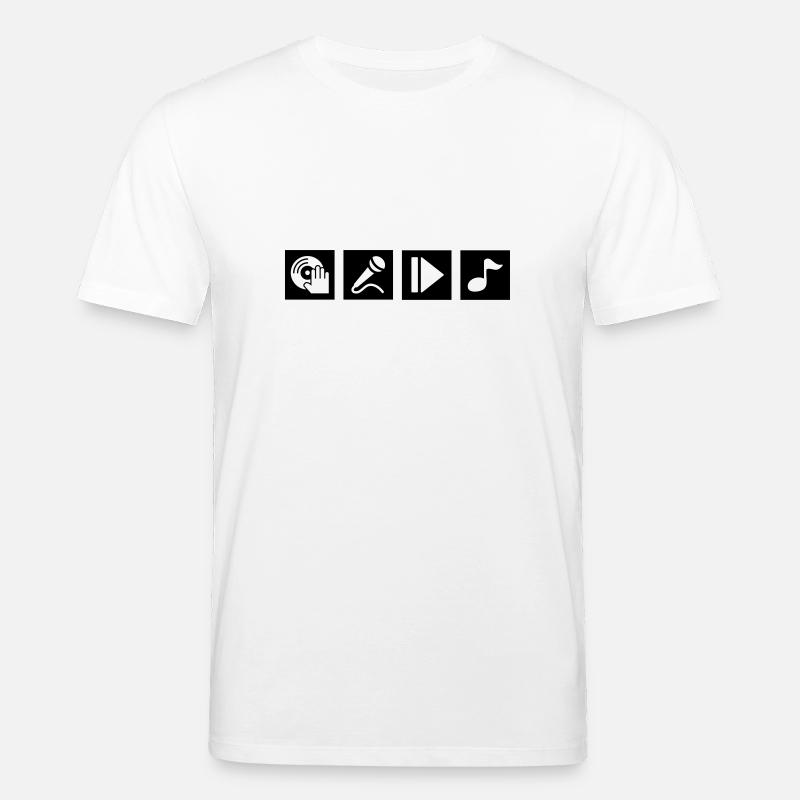 DJ, Singen, Play, Musik - Stanley/Stella Unisex Bio-T-Shirt CREATOR - Weiß