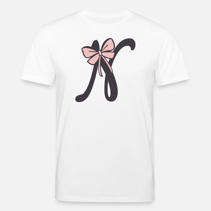 Anfangsbuchstabe N Schleifchen - Stanley/Stella Unisex Bio-T-Shirt CREATOR  - Weiß