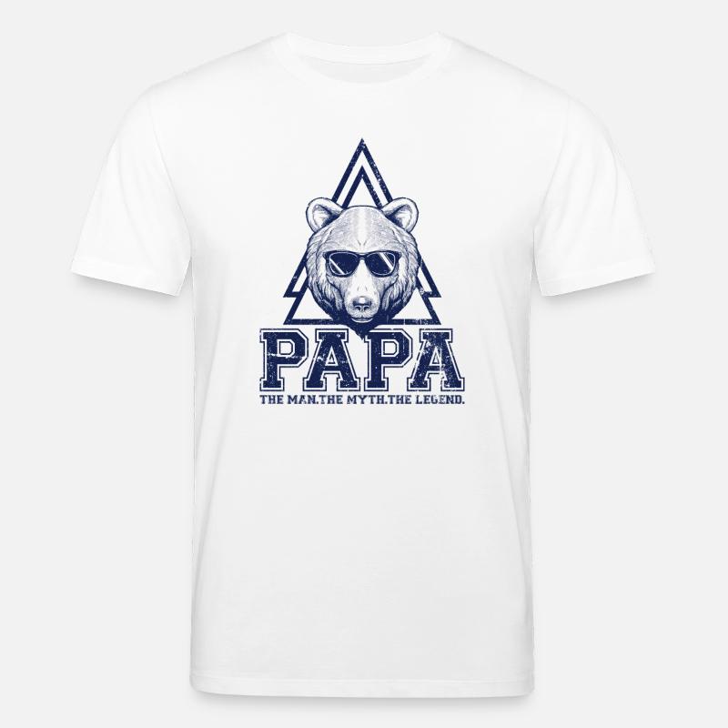 Papa Bear Dreieck-Logo - Stanley/Stella Unisex Bio-T-Shirt CREATOR  - Weiß
