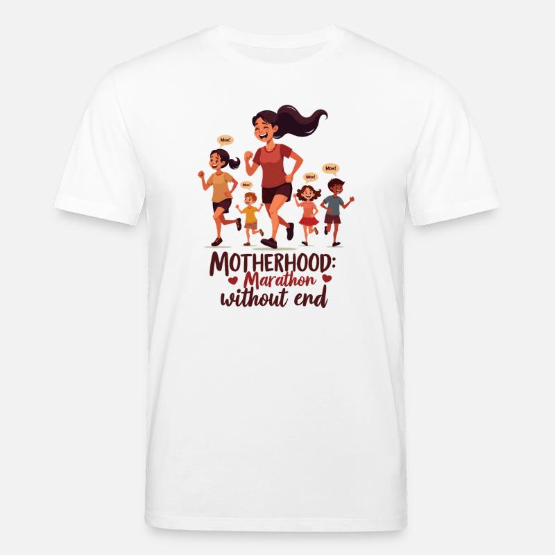 Muttersein: Marathon ohne Ende. - Stanley/Stella Unisex Bio-T-Shirt CREATOR  - Weiß