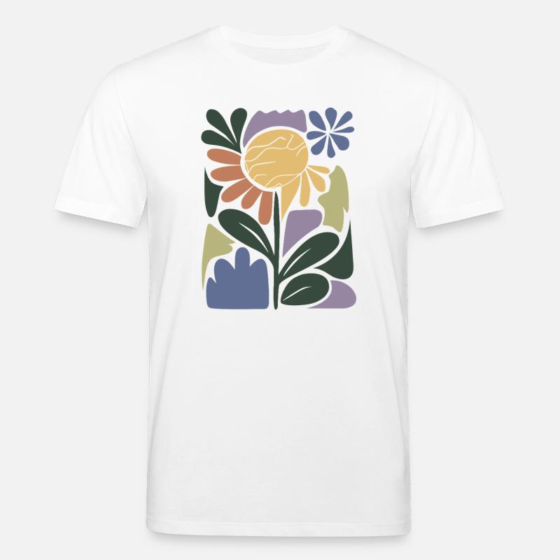 Bunte Blütenkomposition - Stanley/Stella Unisex Bio-T-Shirt CREATOR  - Weiß