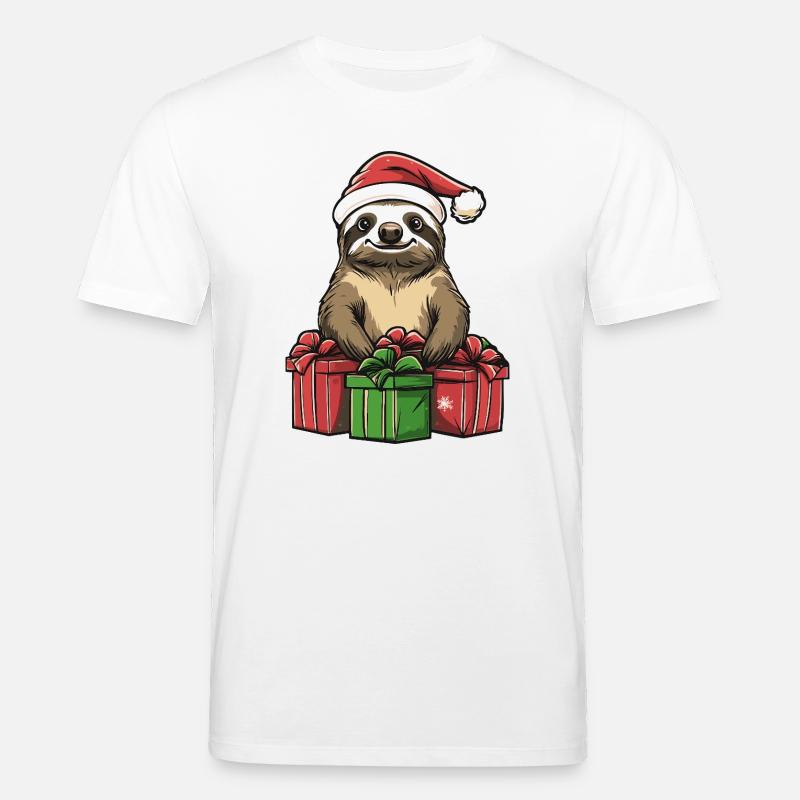 Faultier Weihnachten Geschenke - Stanley/Stella Unisex Bio-T-Shirt CREATOR  - Weiß