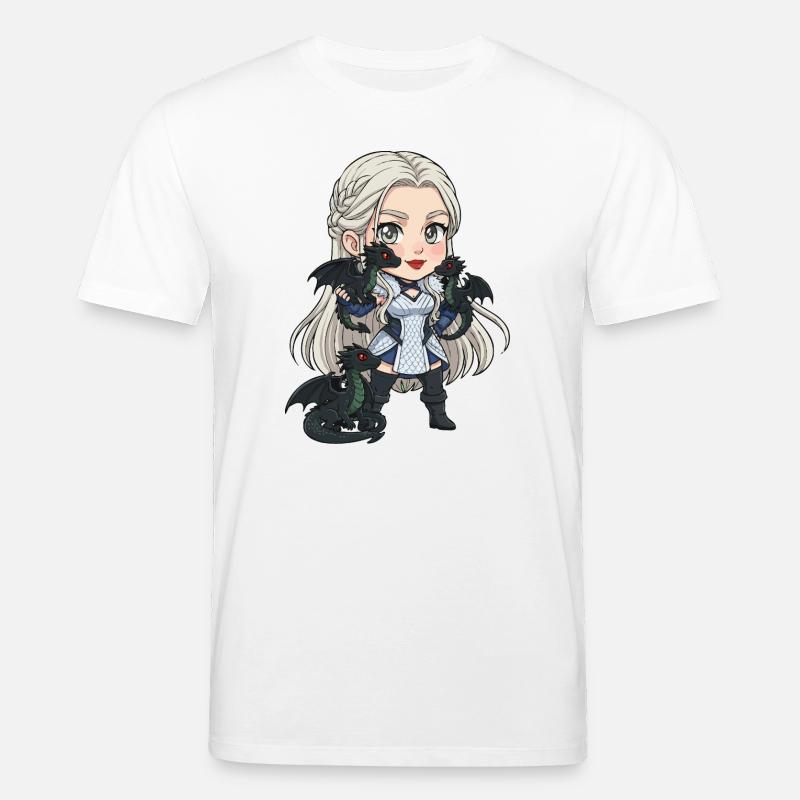 Drachen-Cosplay-Ritterin Chibi - Stanley/Stella Unisex Bio-T-Shirt CREATOR  - Weiß