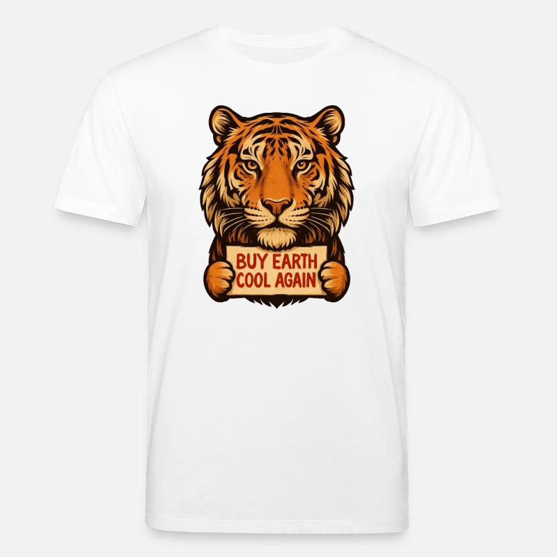 Tiger sagt: Make Eath Cool Again - Stanley/Stella Unisex Bio-T-Shirt CREATOR - Weiß