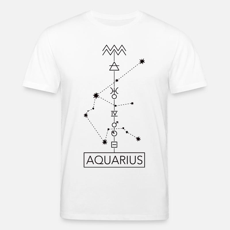 Aquarius - Wassermann Sternzeichen - schwarz - Stanley/Stella Unisex Bio-T-Shirt CREATOR  - Weiß