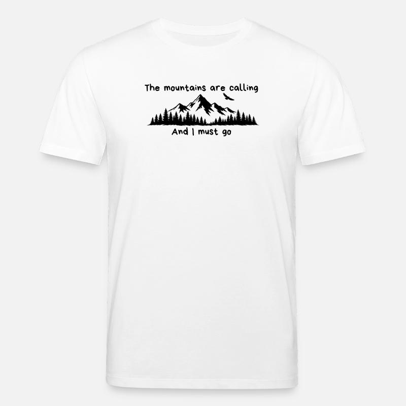 The mountains are calling, Berge, Wanderer  - Stanley/Stella Unisex Bio-T-Shirt CREATOR  - Weiß