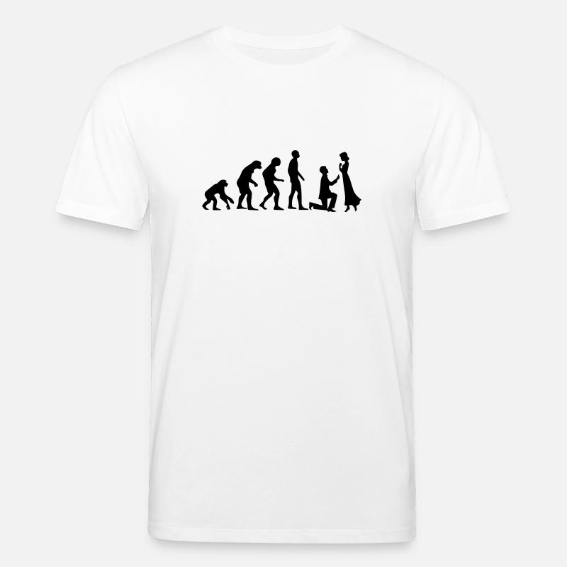 ÉVOLUTION DU MARIAGE ! - T-shirt bio CREATOR Stanley/Stella Unisexe - blanc