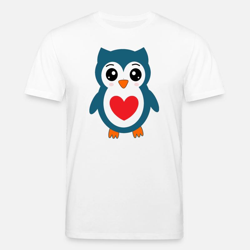 Eule blaue Eule  - Stanley/Stella Unisex Bio-T-Shirt CREATOR  - Weiß