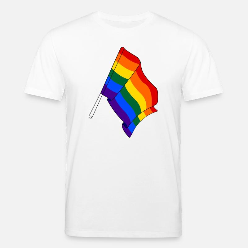 Flagge Regenbogen - Stanley/Stella Unisex Bio-T-Shirt CREATOR  - Weiß