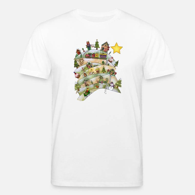 Weihnachtsdorf - Stanley/Stella Unisex Bio-T-Shirt CREATOR  - Weiß