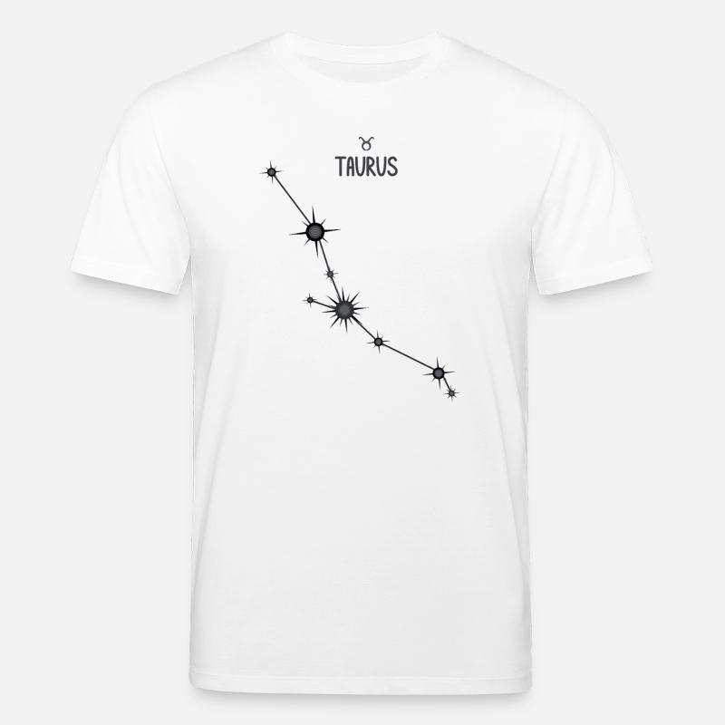 Stier Sternzeichen Sternbild Schwarz & Grau - Stanley/Stella Unisex Bio-T-Shirt CREATOR  - Weiß