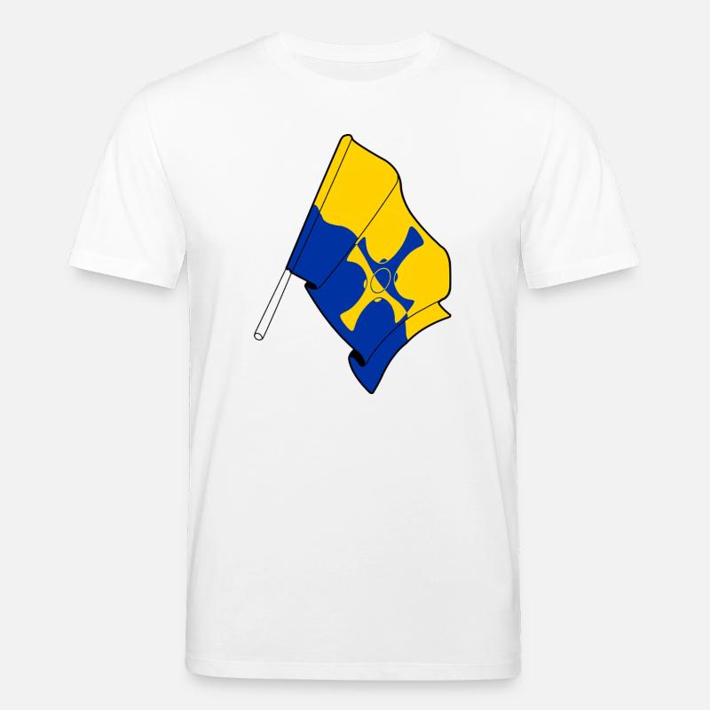 Flagge von Durham - Stanley/Stella Unisex Bio-T-Shirt CREATOR  - Weiß