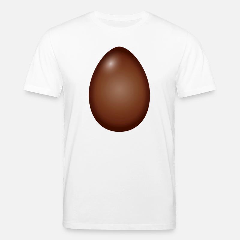 Chocolate Easter egg classic and simple - Stanley/Stella CREATOR Unisex Organic T-Shirt - white