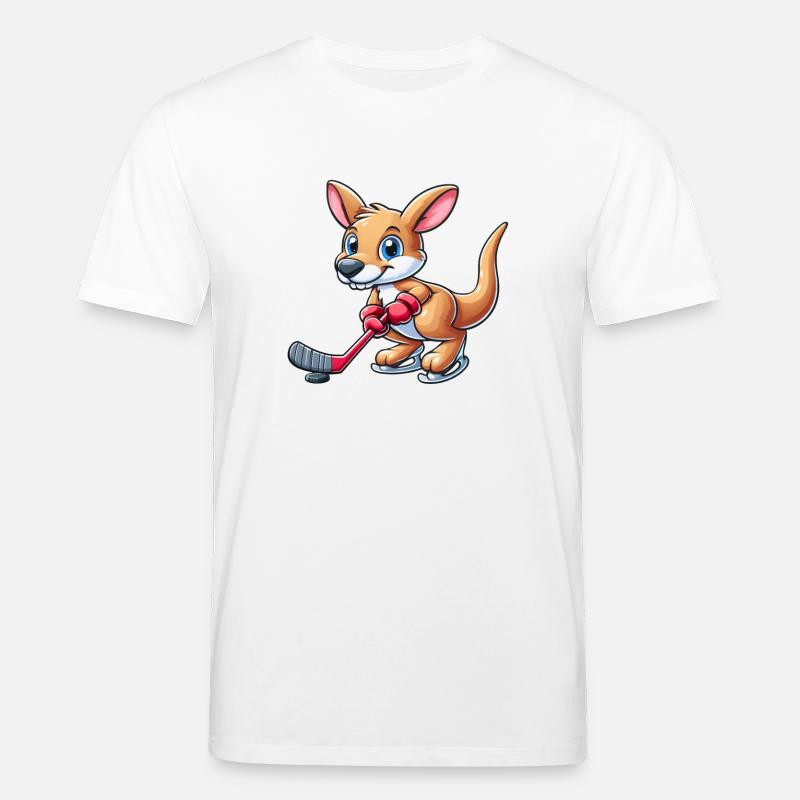 Känguru Eishockey Spieler - Stanley/Stella Unisex Bio-T-Shirt CREATOR  - Weiß