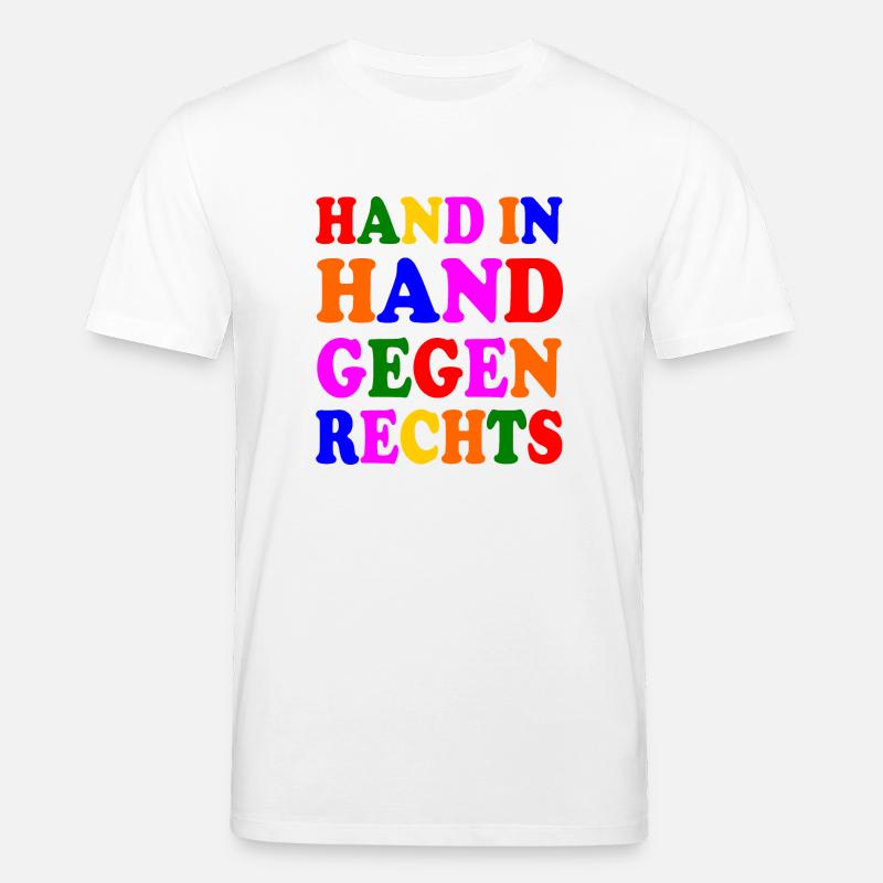 Gegen rechts - Stanley/Stella Unisex Bio-T-Shirt CREATOR  - Weiß
