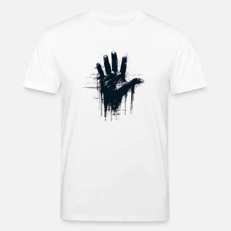 Hand with splash effect - Stanley/Stella CREATOR Unisex Organic T-Shirt - white
