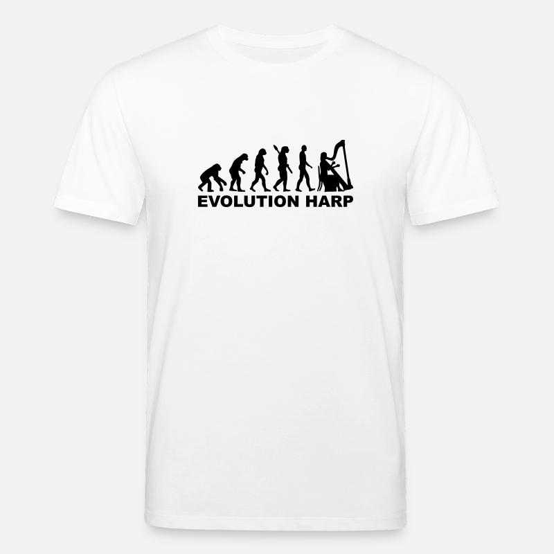 Evolution Harp - T-shirt bio CREATOR Stanley/Stella Unisexe - blanc