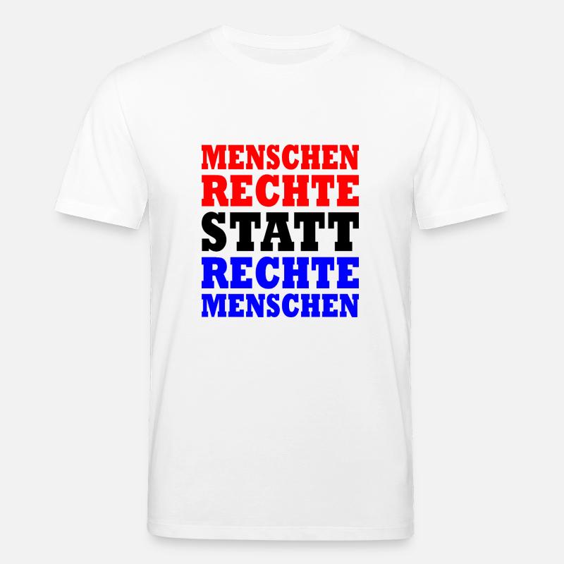 menschenrechte statt rechte menschen - Stanley/Stella Unisex Bio-T-Shirt CREATOR - Weiß