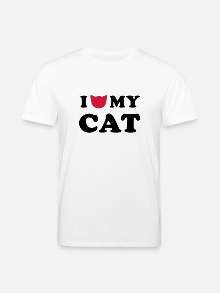 LOVE MY CAT - Stanley/Stella Unisex Bio-T-Shirt CREATOR - Weiß