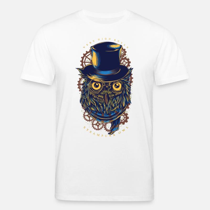 Eule - Steampunk Owl - Stanley/Stella Unisex Bio-T-Shirt CREATOR  - Weiß