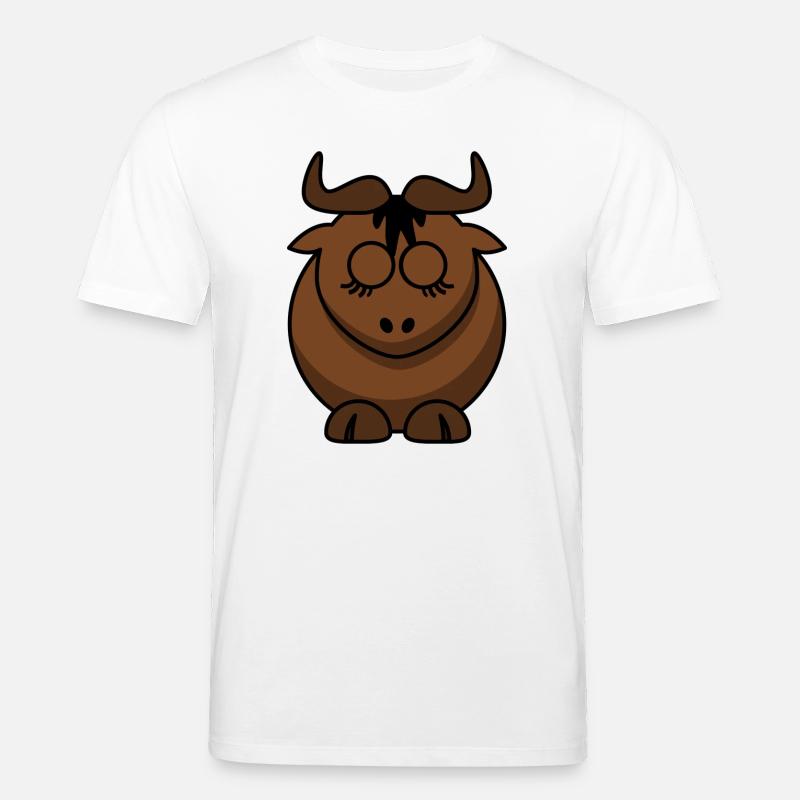 Braunbock Gesichtsdesign - Stanley/Stella Unisex Bio-T-Shirt CREATOR  - Weiß