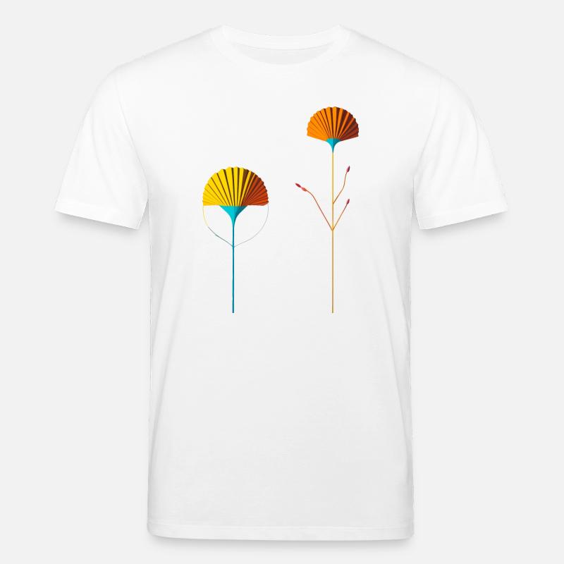 Abstrakte Farbblütenfächer - Stanley/Stella Unisex Bio-T-Shirt CREATOR  - Weiß