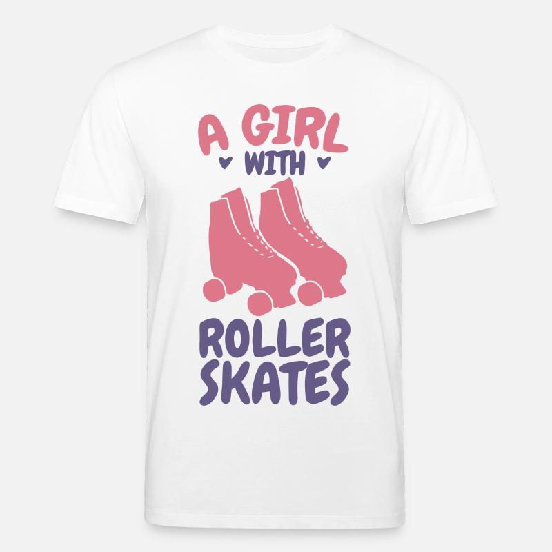 Ein Mädchen mit Rollschuhen - Stanley/Stella Unisex Bio-T-Shirt CREATOR  - Weiß