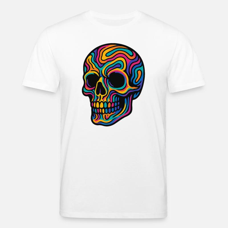 Psychedelischer Totenkopf – Trippy Skull Design - Stanley/Stella Unisex Bio-T-Shirt CREATOR  - Weiß