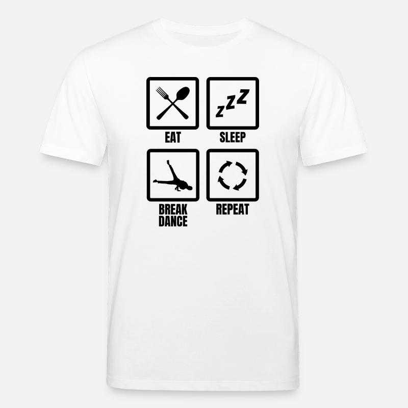 Routine quotidienne du breakdancer - T-shirt bio CREATOR Stanley/Stella Unisexe - blanc