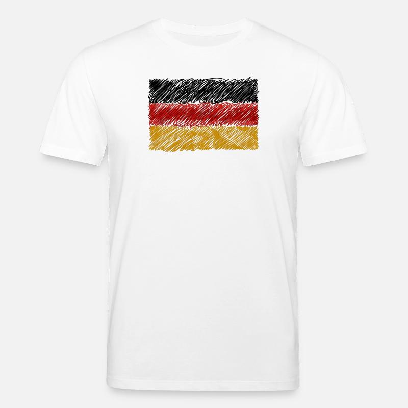 Kritzelei der deutschen Flagge - Stanley/Stella Unisex Bio-T-Shirt CREATOR  - Weiß