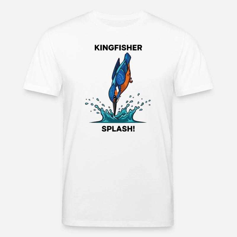 Martin-pêcheur Splash Kingfisher Rivière - T-shirt bio CREATOR Stanley/Stella Unisexe - blanc