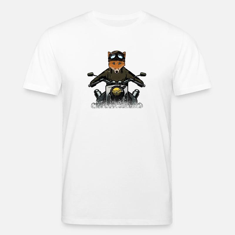 Fuchs der Motorradfahrer - Stanley/Stella Unisex Bio-T-Shirt CREATOR  - Weiß