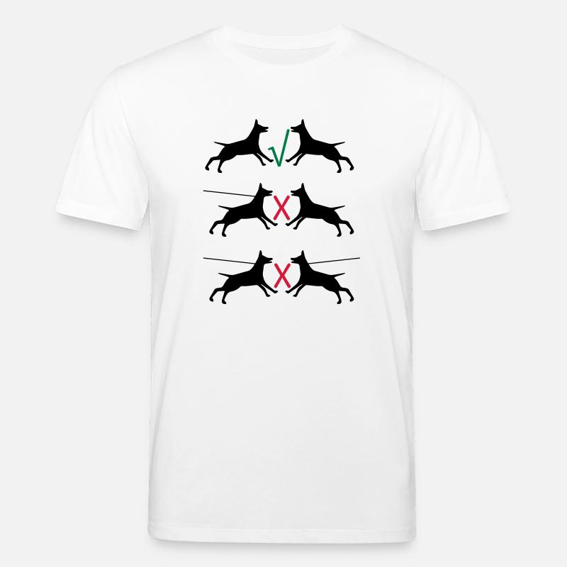 Hunde an der Leine - Stanley/Stella Unisex Bio-T-Shirt CREATOR  - Weiß