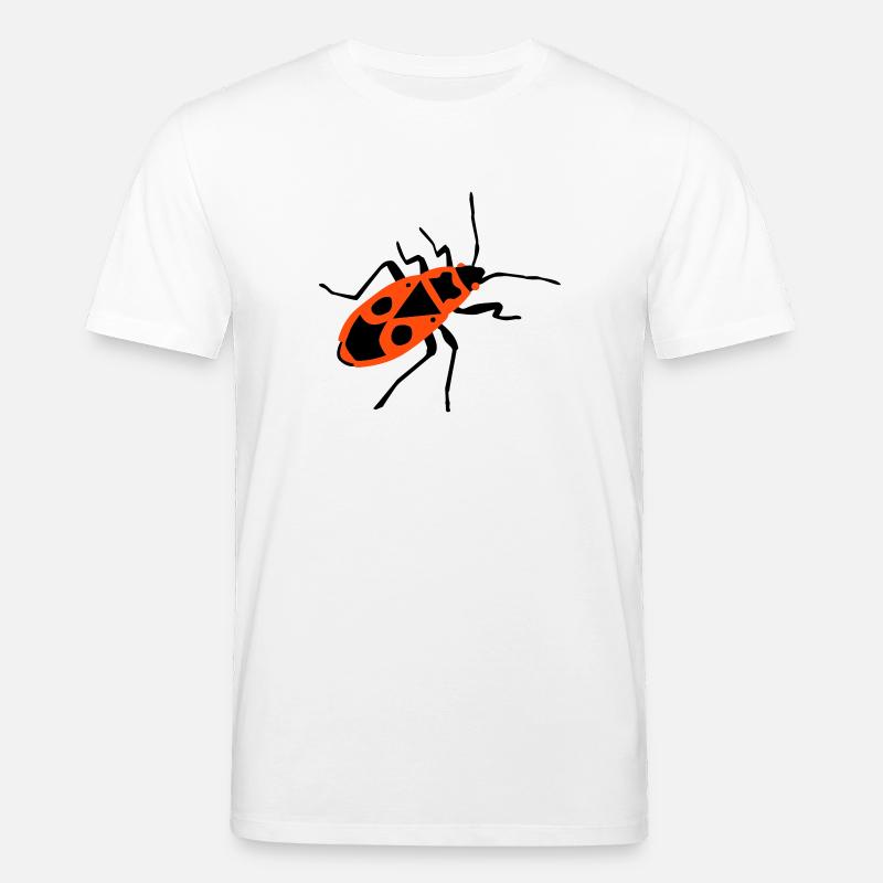Fire beetle - insect - Firebug - Stanley/Stella CREATOR Unisex Organic T-Shirt - white