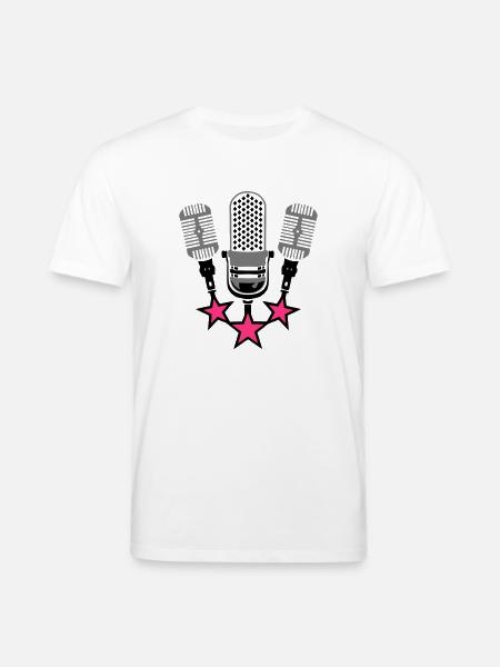old microphone microphone 20063 - Stanley/Stella CREATOR Unisex Organic T-Shirt - white