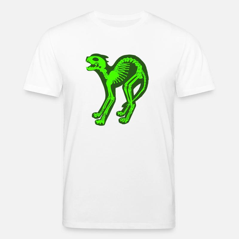 Skelett Katze - Stanley/Stella Unisex Bio-T-Shirt CREATOR - Weiß