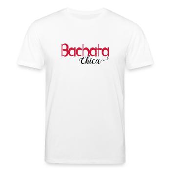 Bachata Chica - Chemise de danse - T-shirt bio CREATOR Stanley/Stella Unisexe - blanc - Devant - Alina (178cm) & Michal (187cm)
