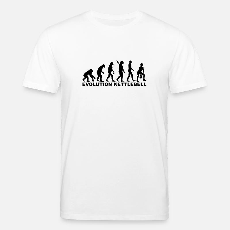 Evolution Kettlebell - T-shirt bio CREATOR Stanley/Stella Unisexe - blanc