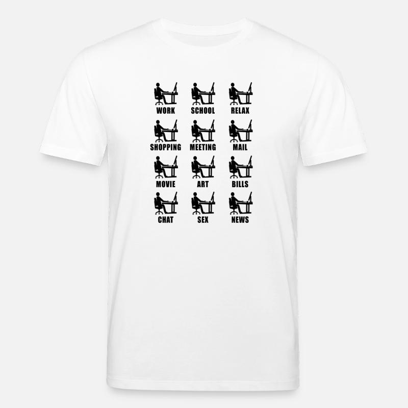 Computer Homeoffice Fun Geschenk - Stanley/Stella Unisex Bio-T-Shirt CREATOR  - Weiß