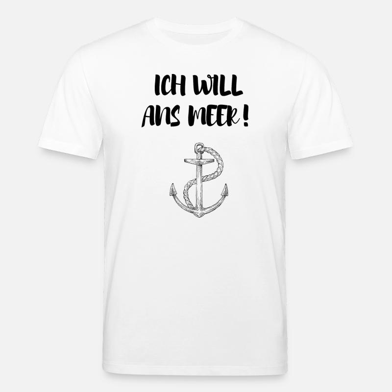 ICH WILL ANS MEER - Stanley/Stella Unisex Bio-T-Shirt CREATOR  - Weiß