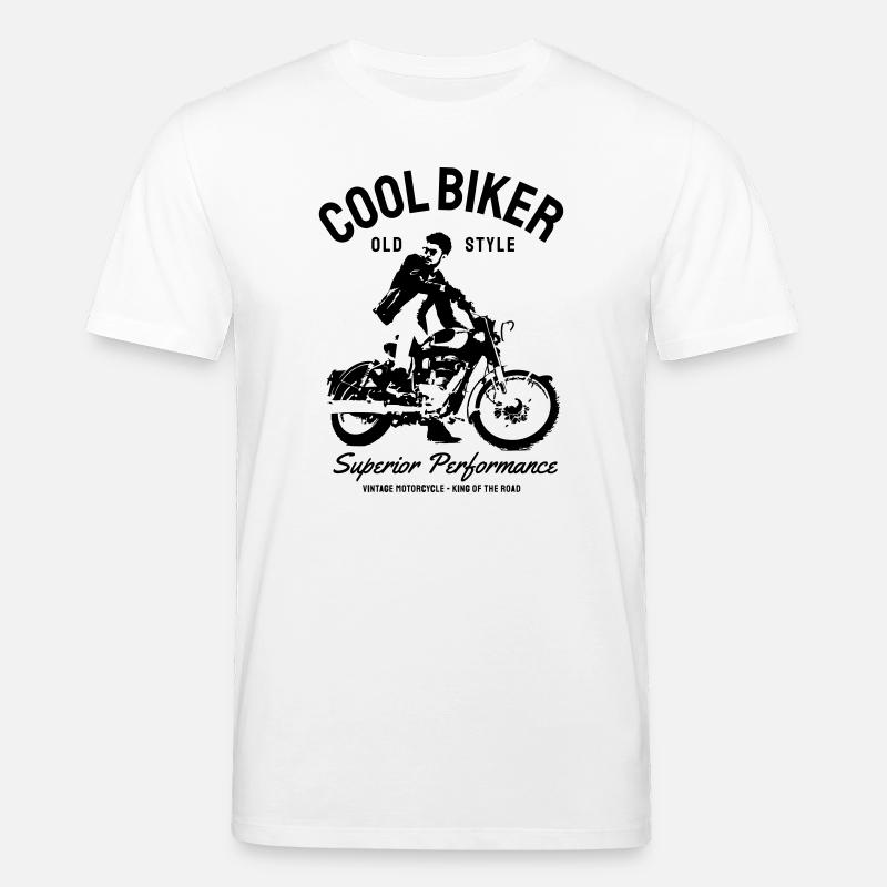 Biker Motorrad Design - Stanley/Stella Unisex Bio-T-Shirt CREATOR - Weiß