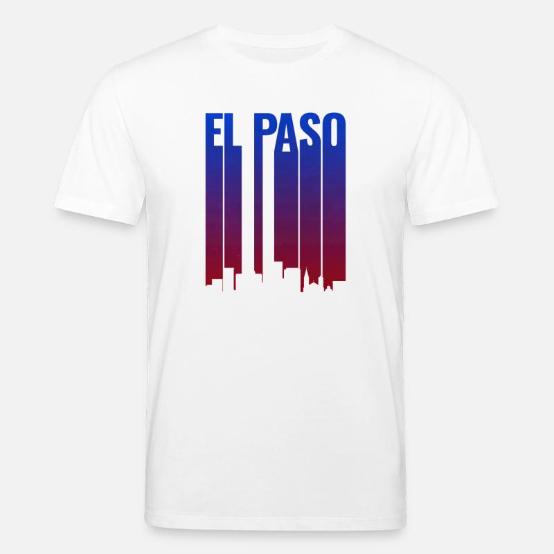 El Paso Skyline Gradient - Stanley/Stella CREATOR Unisex Organic T-Shirt - white
