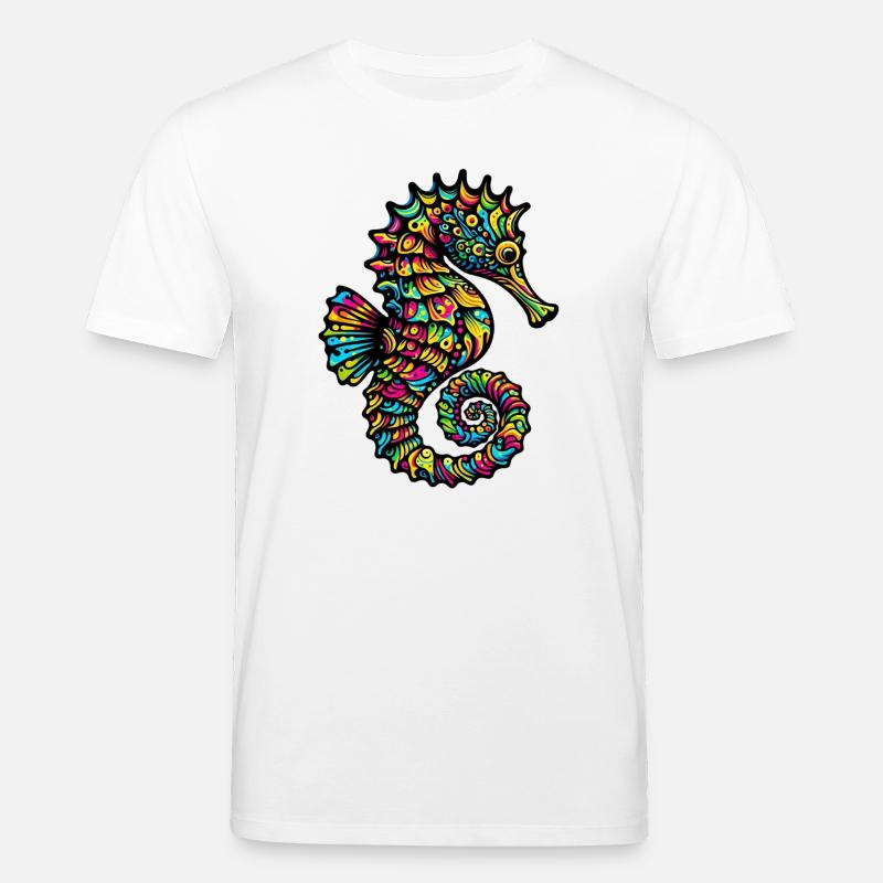 Seepferdchen - Stanley/Stella Unisex Bio-T-Shirt CREATOR  - Weiß