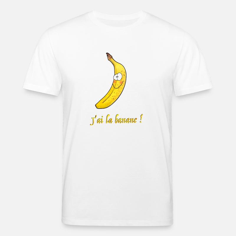 Lächelnde Banane mit lustigem Slogan - Stanley/Stella Unisex Bio-T-Shirt CREATOR  - Weiß