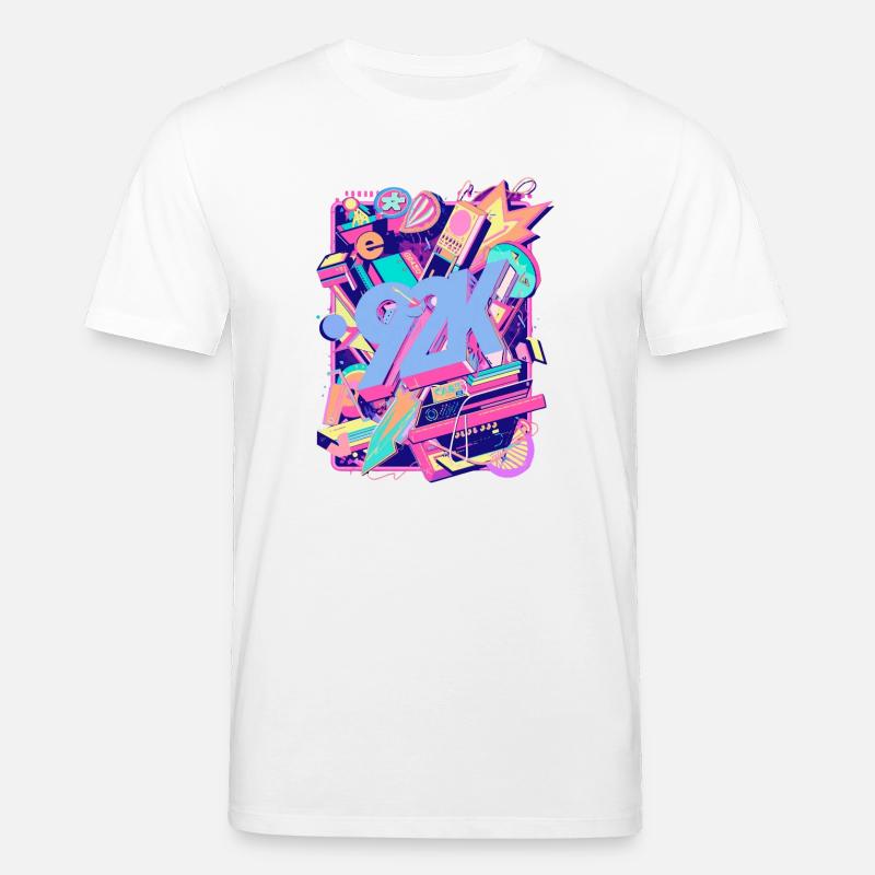 Neon 90er Retro Teaser Y2K - Stanley/Stella Unisex Bio-T-Shirt CREATOR  - Weiß