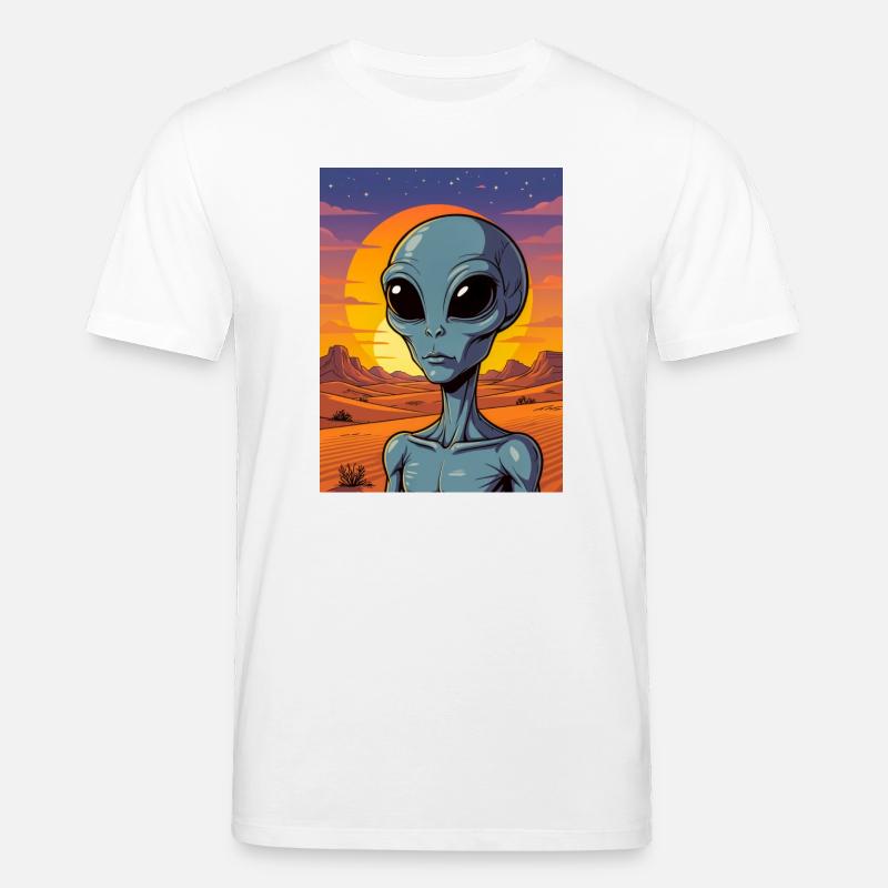 Grey Encounter – Le visage de l’inconnu - T-shirt bio CREATOR Stanley/Stella Unisexe - blanc