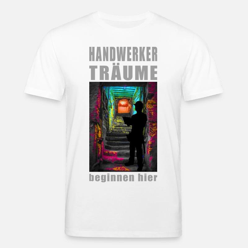 Handwerker Träume: Neonpfad - Stanley/Stella Unisex Bio-T-Shirt CREATOR  - Weiß