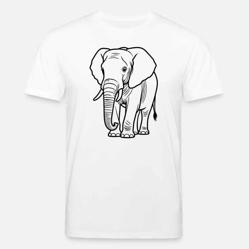 elephant - Stanley/Stella CREATOR Unisex Organic T-Shirt - white