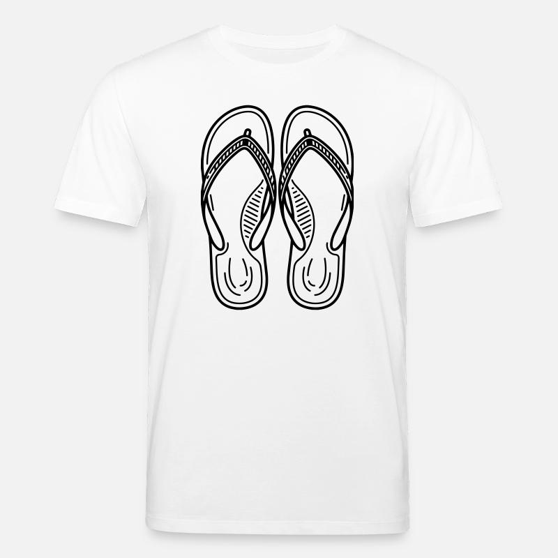 Summer Flip Flops - Stanley/Stella CREATOR Unisex Organic T-Shirt - white